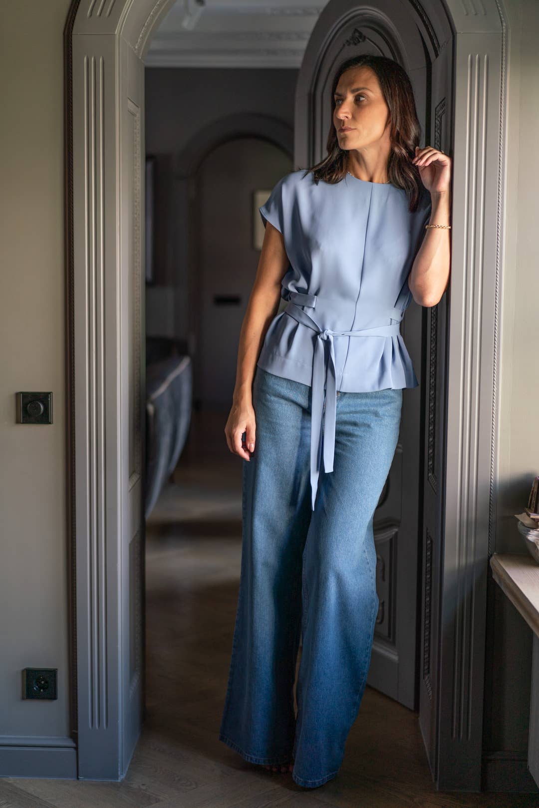 Jeans 'HARLEM' | wide leg quality denim: Blue / L