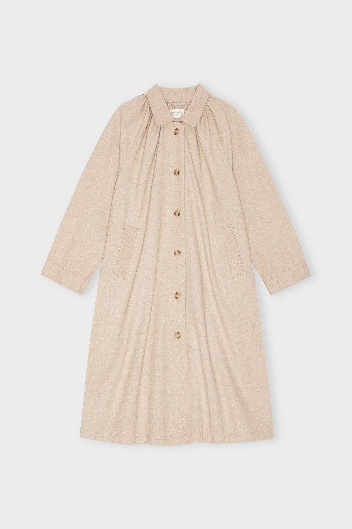 Eloise coat canvas: Pure beige / L