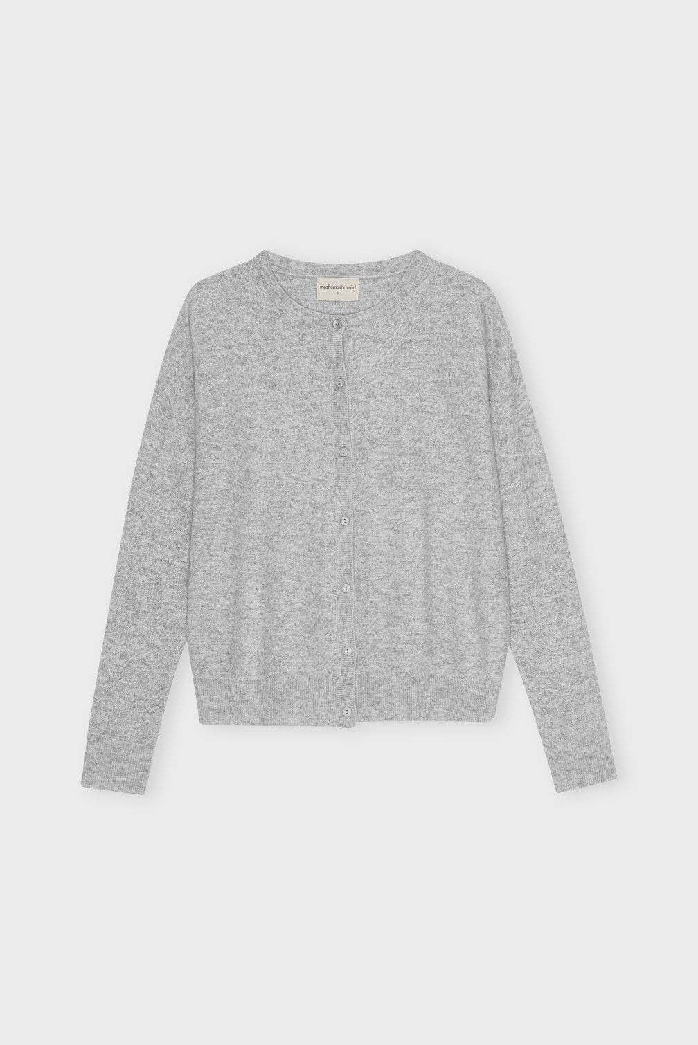 Dolly cardigan merino - light grey melange: Light grey melange / M
