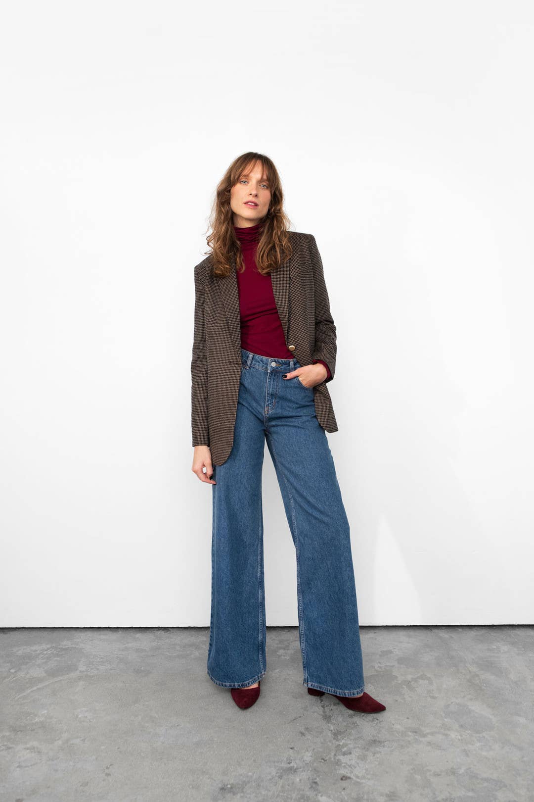 Jeans 'HARLEM' | wide leg quality denim: Blue / L