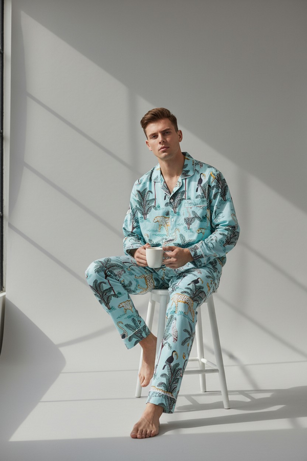 Jungle Pigiama azzurro