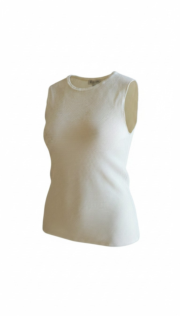 Maglietta Alma in 100% lino Rifò moda sostenibile e circolare, in white burro