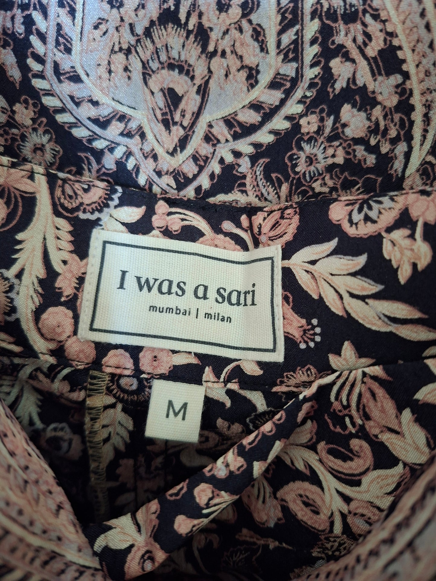 Set coordinato nero I Was a Sari sustainable fashion sets, M