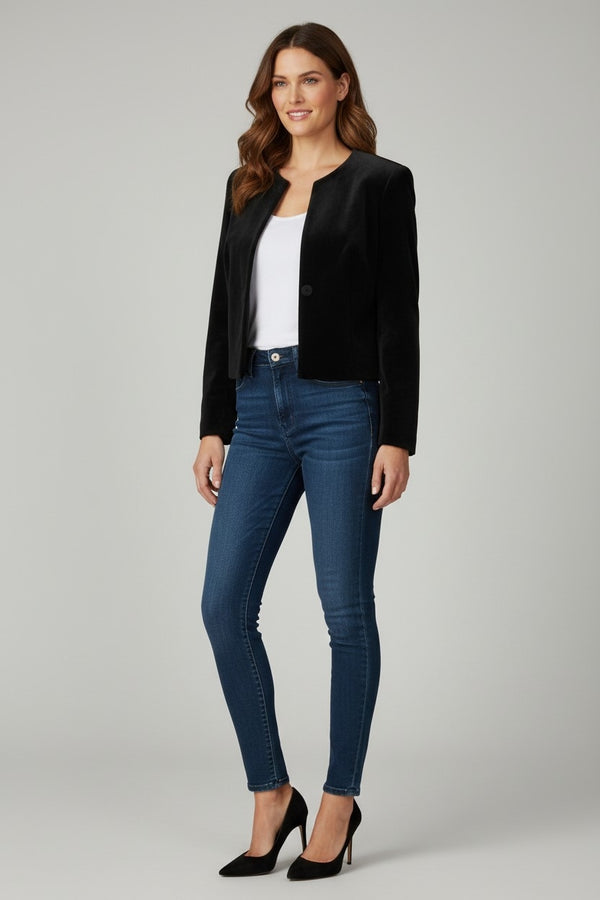 Bolero in velluto nero