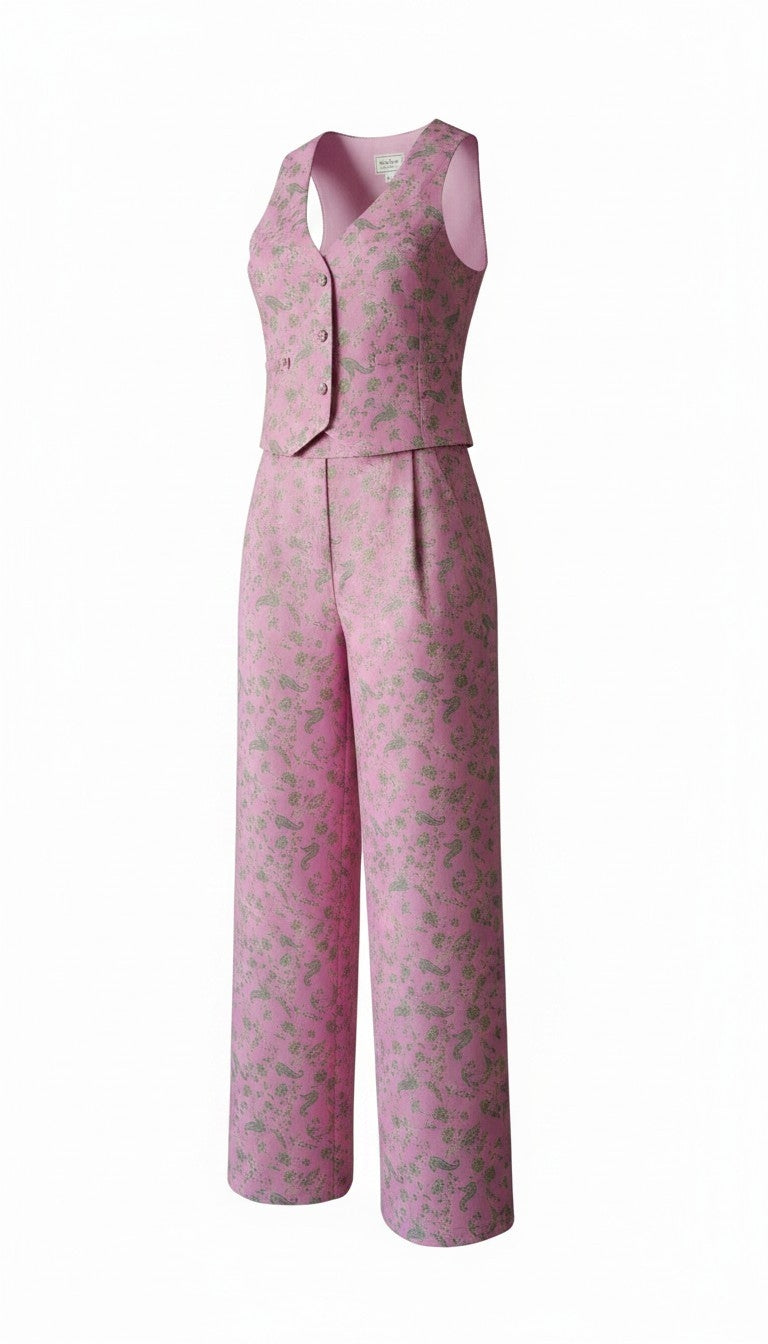 Set coordinato rosa I was a Sari sustainable fashion