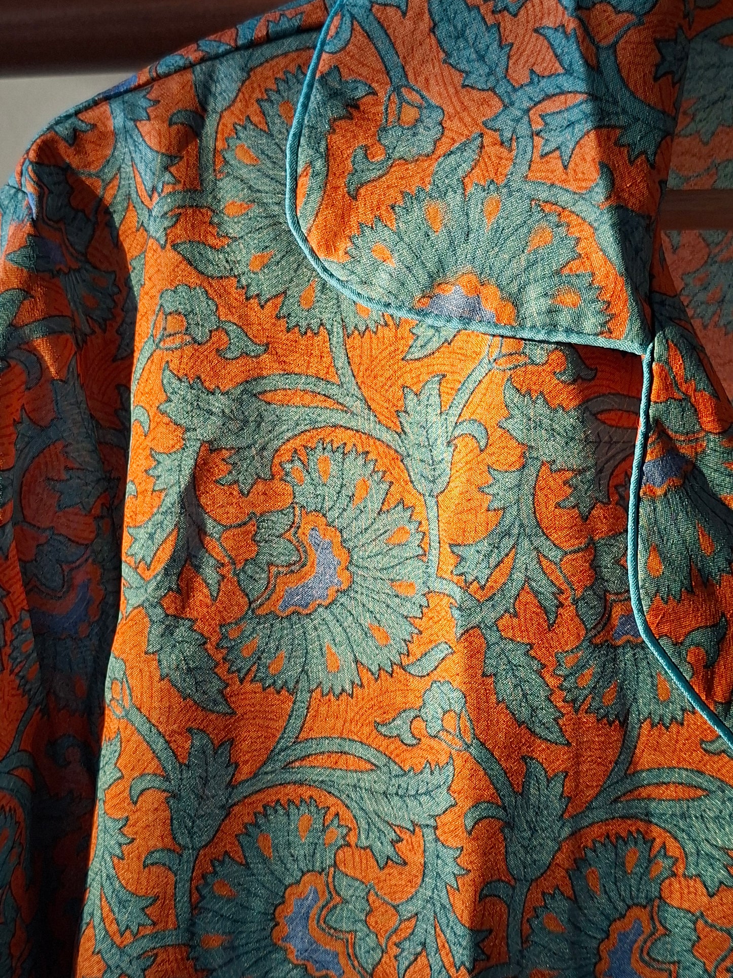 Outdoor Pyjama orange I Was a Sari sustainable fashion