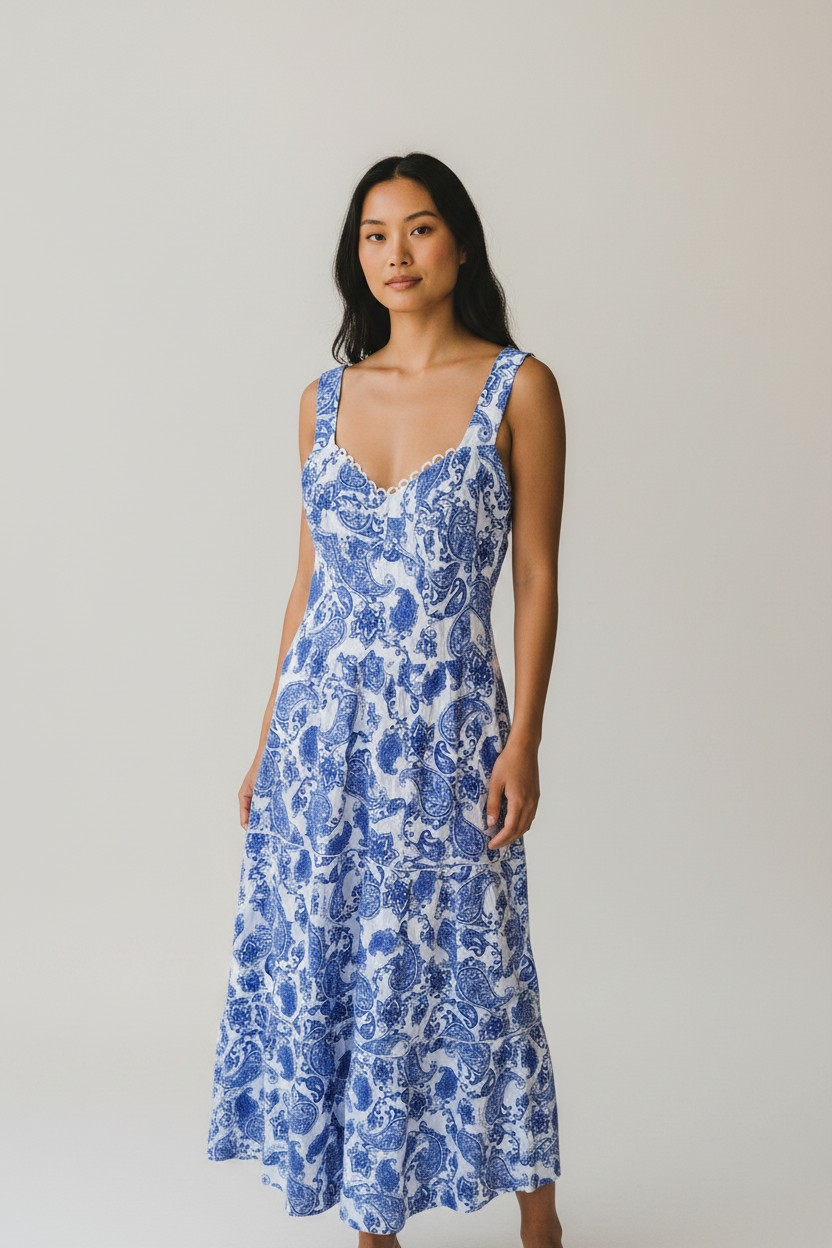 Maxi dress in lino