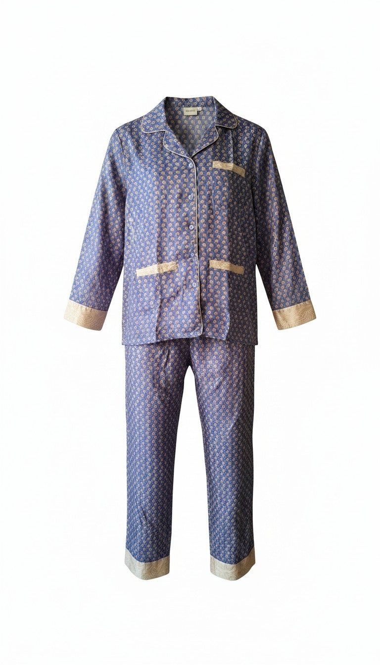 I Was a Sari Pyjama Set Outdoor Purple Sustainable Artisan