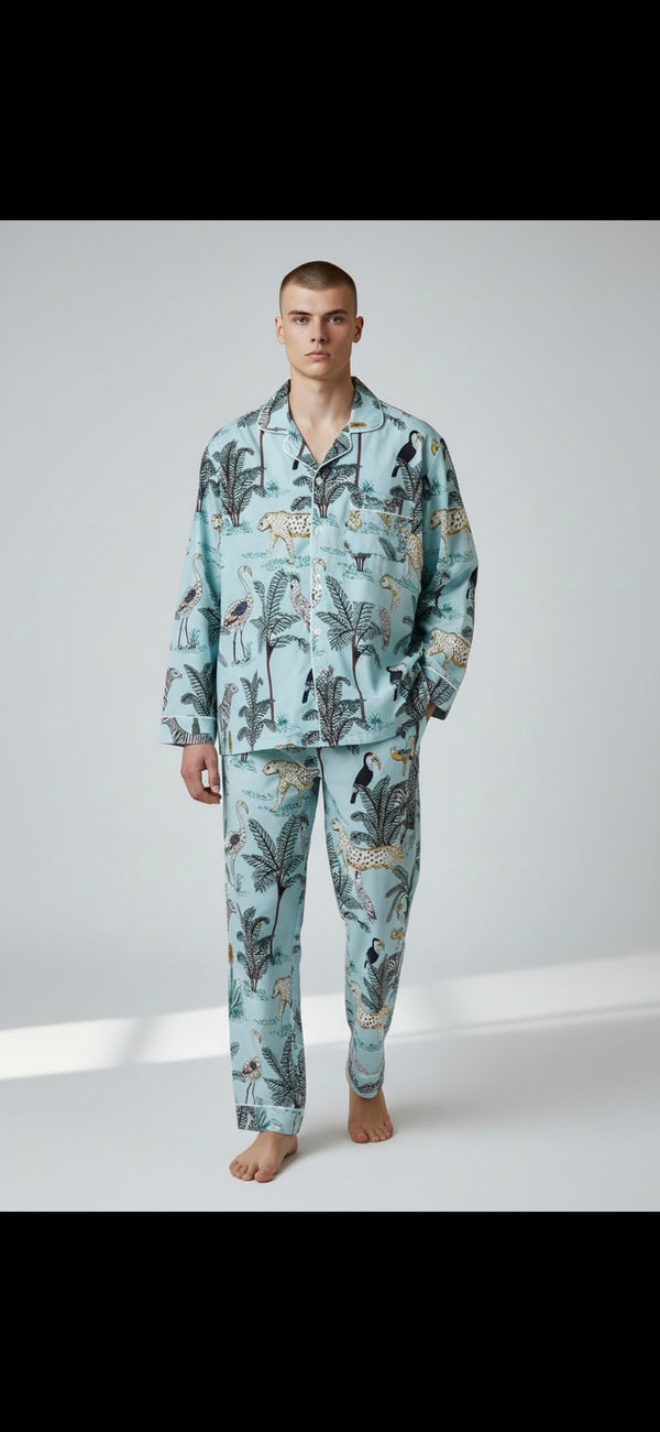 Jungle Print Pyjamas: Large(L)