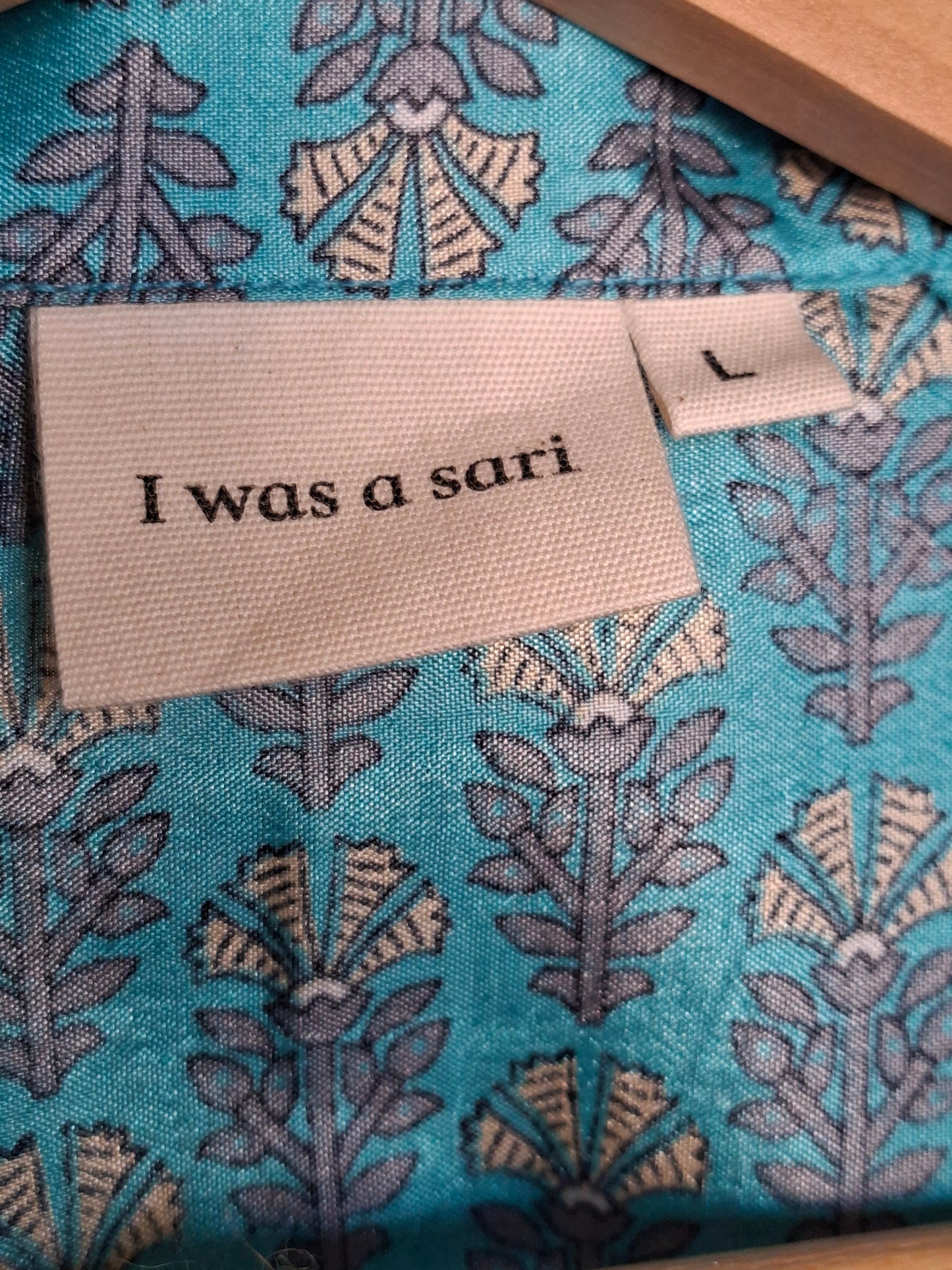 Set coordinato azzurro I Was A Sari sustainable fashion sets, L