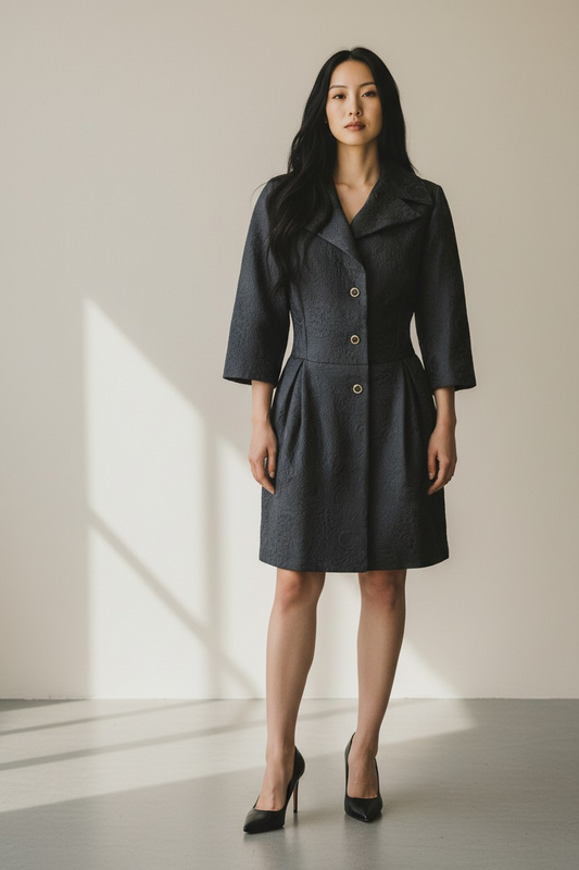 Soprabito nero elegante da donna