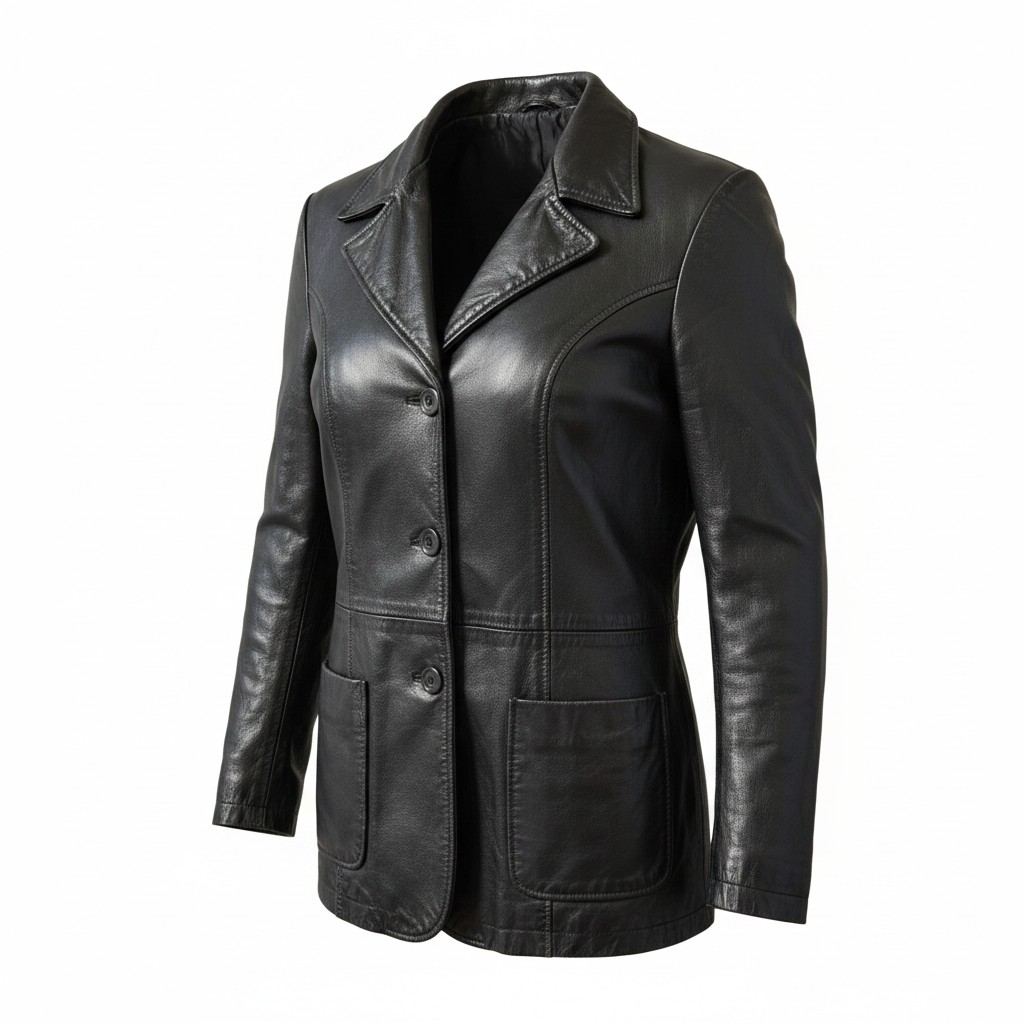 Giacca in pelle nera
