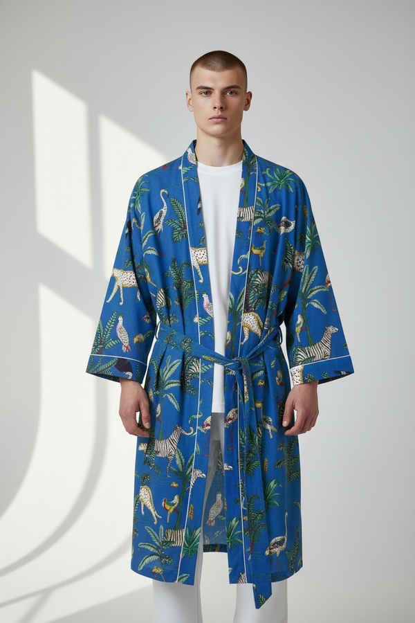 Jungle Kimono blu