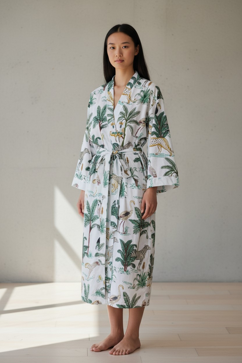 Jungle kimono bianco Small