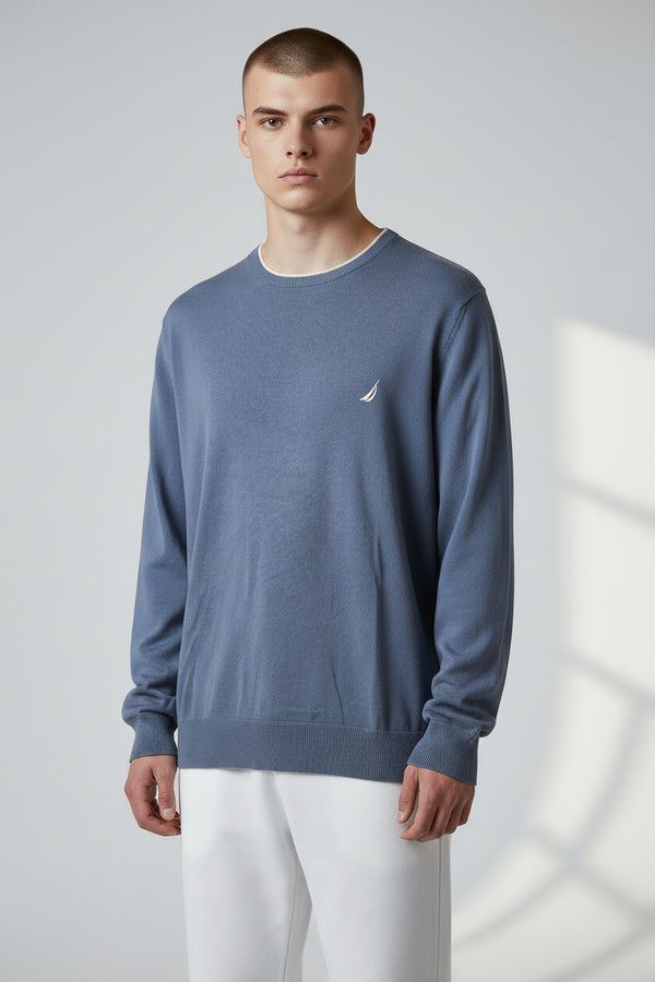 Maglione girocollo azzurro chiaro